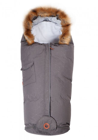 voetenzak Exclusive 98-130 cm katoen/polyester donkergrijs