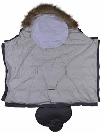 voetenzak Exclusive 98-130 cm katoen/polyester donkergrijs
