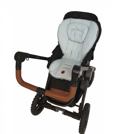 inlegmatras 79 x 48 cm foam ijsblauw