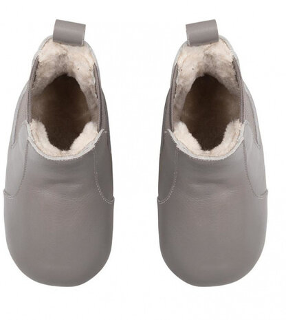 babyschoenen High Top meisjes leer grijs maat 17