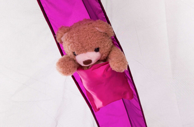 bedtent junior 200 cm polyester paars