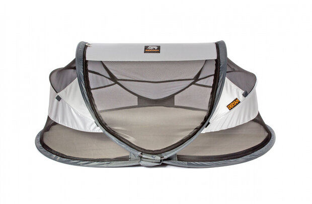 reisbed Baby Luxe 120 cm polyester zilver