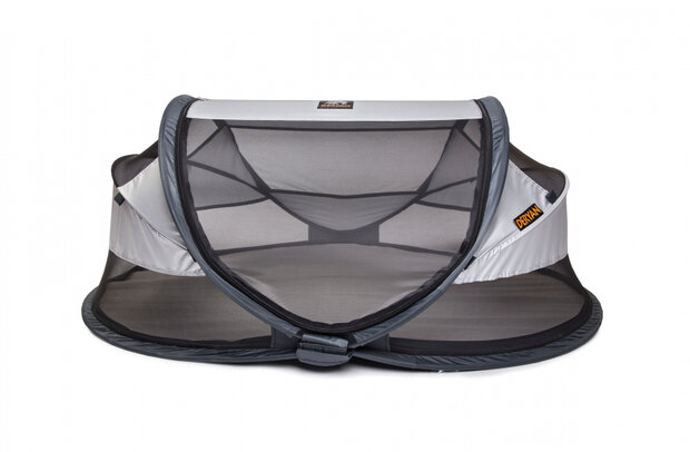 reisbed Baby Luxe 120 cm polyester zilver