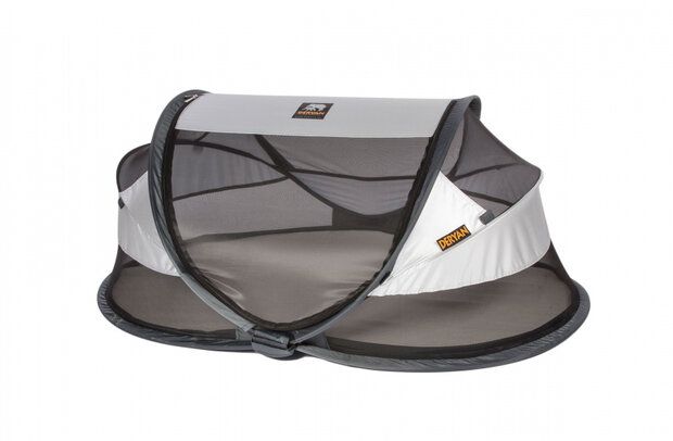 reisbed Baby Luxe 120 cm polyester zilver