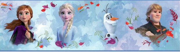 muursticker Frozen junior 4,6 meter vinyl blauw