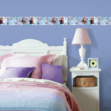 muursticker Frozen junior 4,6 meter vinyl blauw