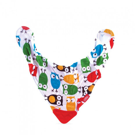 slabbetje Bijthoek junior 22 cm katoen rood