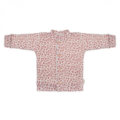 vest Leopard meisjes katoen roze/wit maat 56