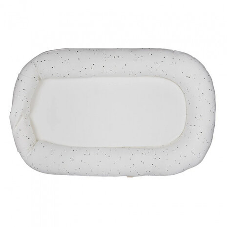babynest Dots junior 85 x 50 cm katoen wit/zwart