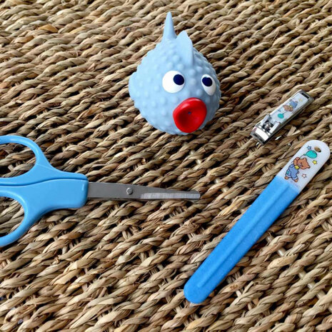 nagelverzorgingsset junior 15 cm blauw/zilver 3-delig