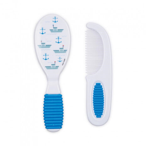 borstelset anti-slip junior blauw 2-delig