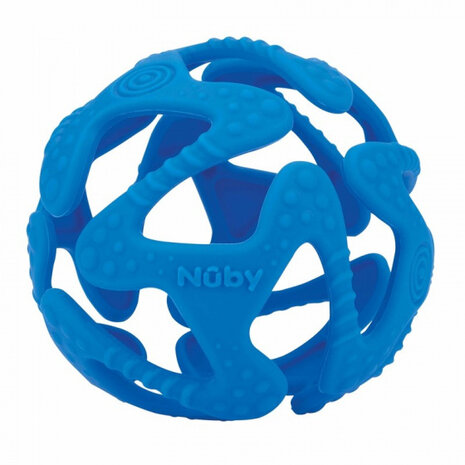 bijtbal junior 15,9 cm siliconen donkerblauw