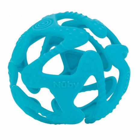bijtbal junior 15,9 cm siliconen turquoise