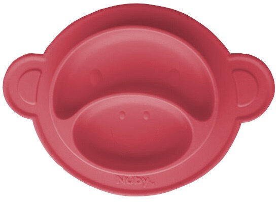 bord met zuigbodem junior siliconen rood