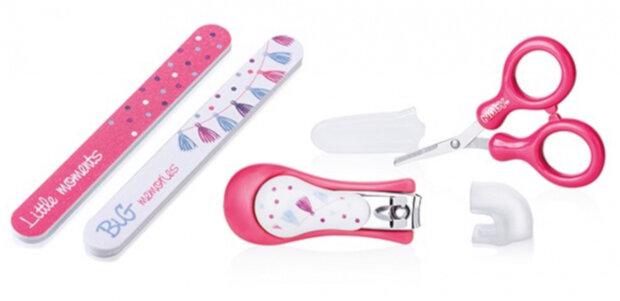 nagelverzorgingsset junior 16,5 cm roze 4-delig