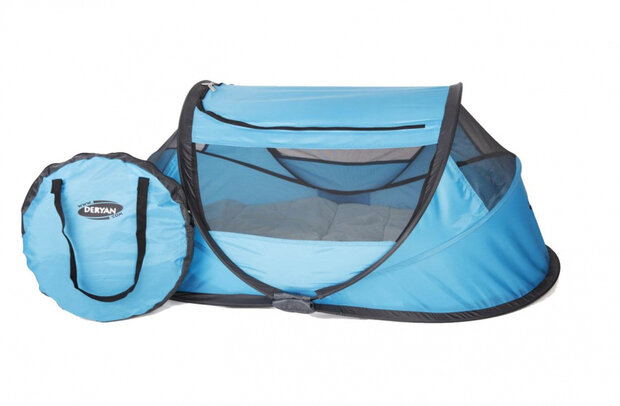 bedtent Travel Cot BabyBox pop-up 120 x 75 x 50 cm blauw