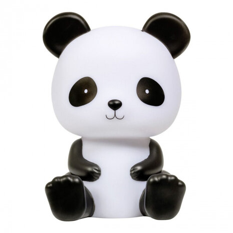 nachtlamp Panda junior 19 cm PVC zwart/wit