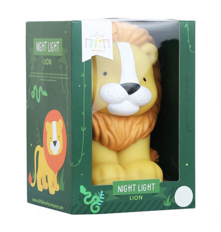 nachtlamp Leeuw junior 18 cm PVC geel