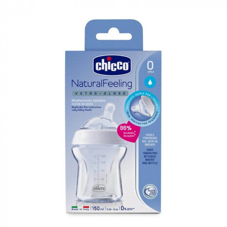 zuigfles Natural Feeling 150 ml transparant (FR/en)