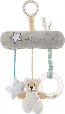 mobiel Teddybeer 39,5 x 19 cm pluche beige