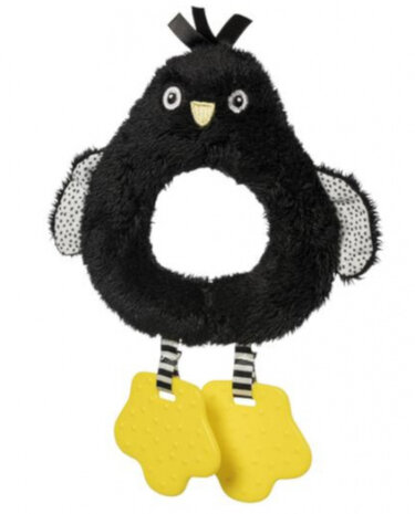rammelaar pingu&iuml;n junior polyester zwart/geel