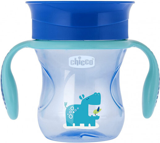 drinkbeker Perfect jongens 200 ml siliconen blauw