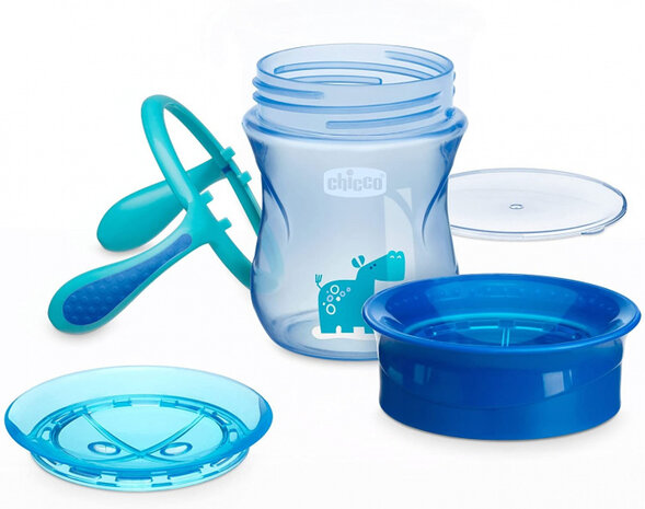 drinkbeker Perfect jongens 200 ml siliconen blauw