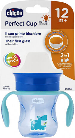 drinkbeker Perfect jongens 200 ml siliconen blauw