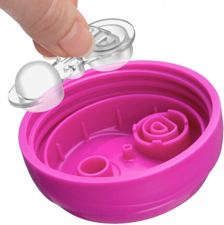 drinkbeker Glow meisjes 150 ml siliconen roze