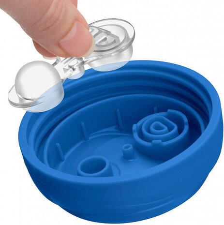 drinkbeker Glow jongens 150 ml siliconen blauw