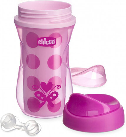 drinkbeker Active meisjes 266 ml roze/paars