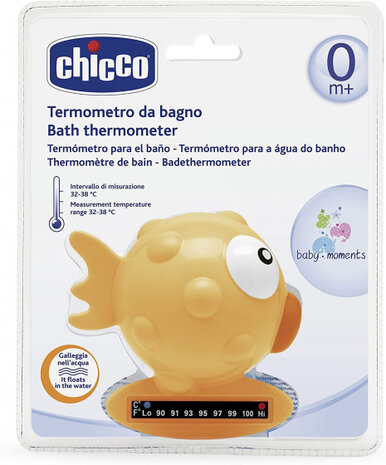badthermometer vis junior 9 cm oranje