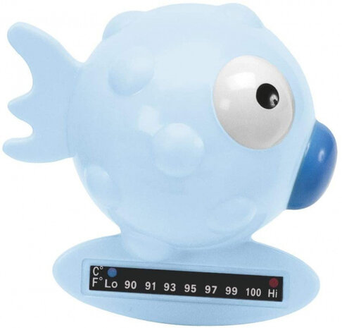 badthermometer vis junior 9 cm blauw