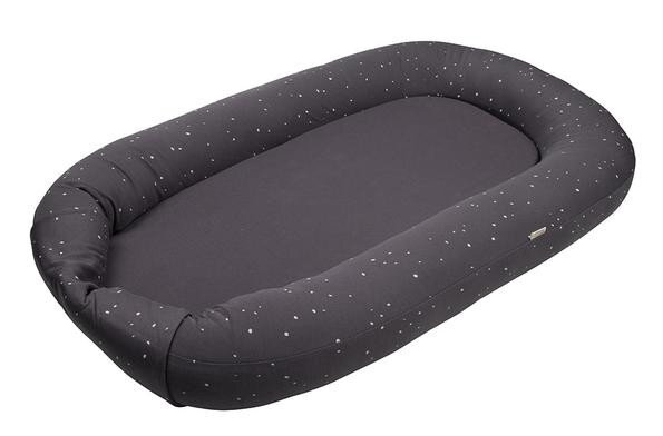 babynest Dots junior 85 x 50 cm katoen donkergrijs