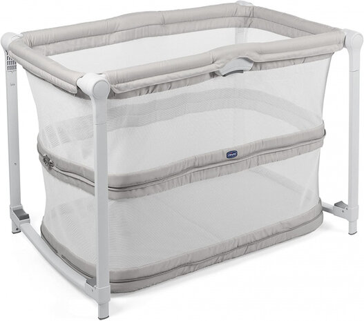 campingbed Zip &amp; Go 96 x 67 cm polyester/staal beige/wit