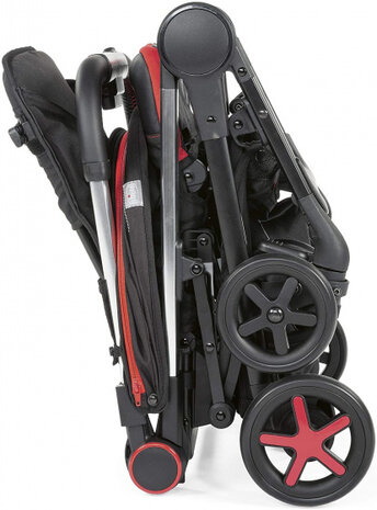 buggy Miinimo-3 104 cm polyester/aluminium zwart/rood