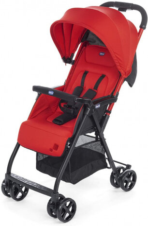 buggy Ohlala-2 101 cm polyester/aluminium rood/zwart