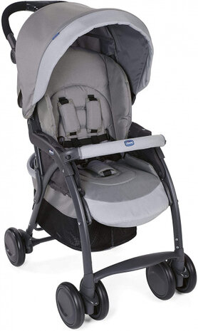buggy Simplicity Top 102 cm polyester/aluminium grijs/zwart