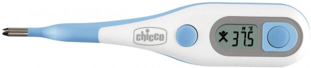 thermometer junior 12 cm lichtblauw/wit