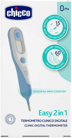 thermometer junior 12 cm lichtblauw/wit