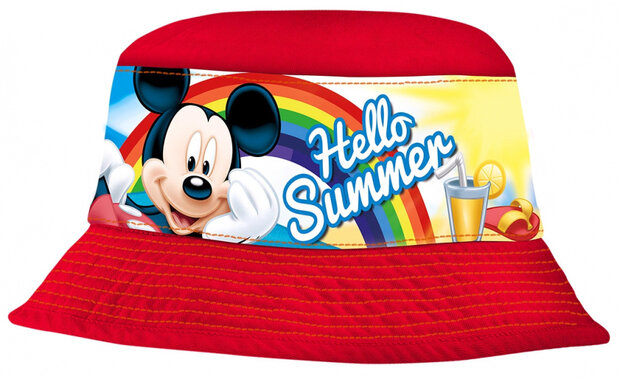 hoedje Mikey Mouse junior katoen rood maat 48