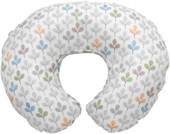 hoes voor voedingskussen Boppy Silverleaf 52 cm wit