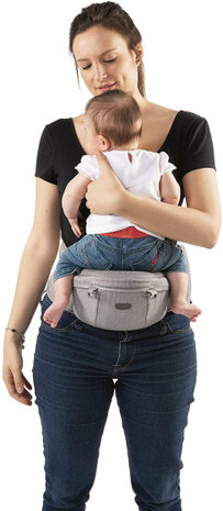 draagzak Hip Seat junior 60 cm polyester antraciet