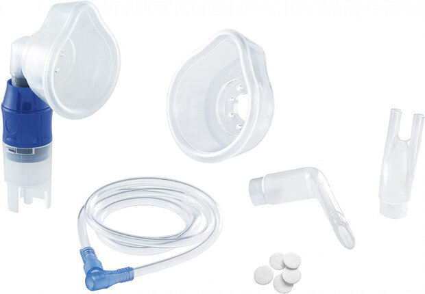 inhalerset Aerosol Super Soft transparant/blauw 11-delig