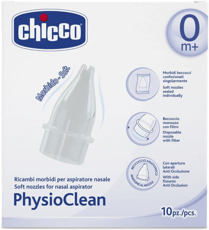 mondstukken PhysioClean transparant rubber 10 stuks