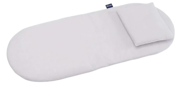 inlegmatras 70 x 29 x 3 cm polyester/katoen wit