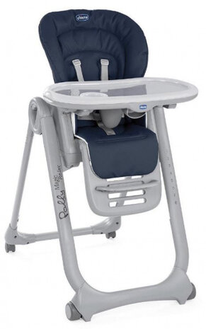 kinderstoel Polly Magic 85-106 cm staal grijs/blauw