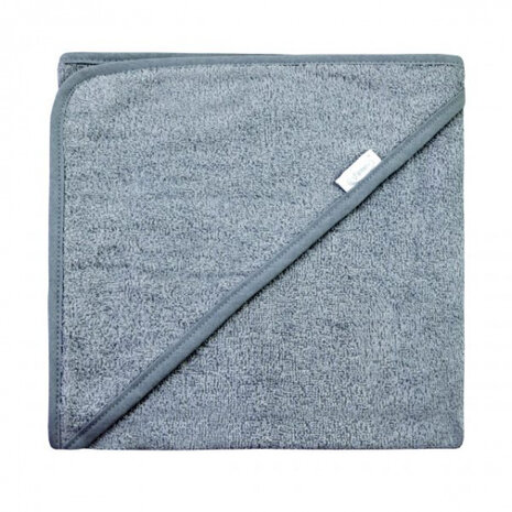 Badcape junior 80 x 80 cm katoen grijs