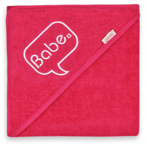 badcape babe junior 80 cm katoen rood