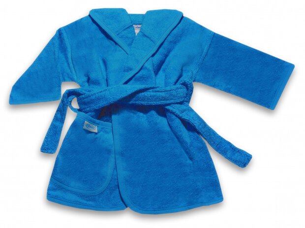 badjas junior katoen turquoise maat 50/80